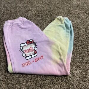 Hello Kitty x Cup Noodles tie dye sweats medium